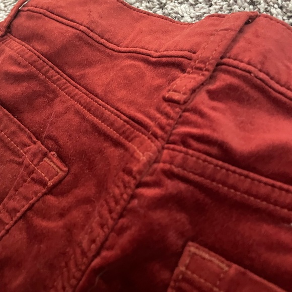 Banana Republic velvet high rise slim ankle length pants cabin red - Picture 5 of 6